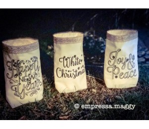 ITH Stickdatei - Lichtbeutel Weihnachts Sprüche